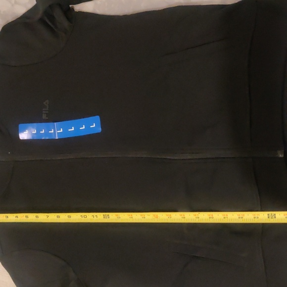 New! Fila black front zipper closure long sleeves sz L sweater - Picture 8 of 11